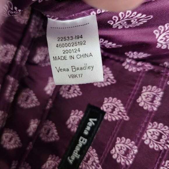 Vera Bradley Lilac Paisley Iconic Little Crossbody with RIFD protection cardslot - Picture 4 of 12